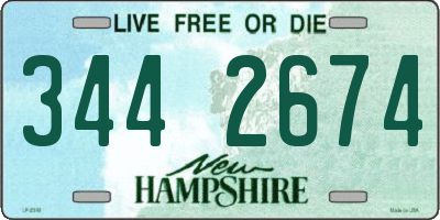 NH license plate 3442674
