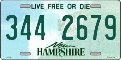 NH license plate 3442679