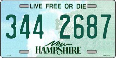 NH license plate 3442687