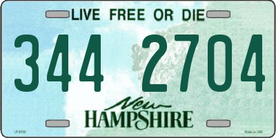 NH license plate 3442704