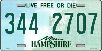 NH license plate 3442707
