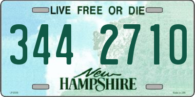 NH license plate 3442710