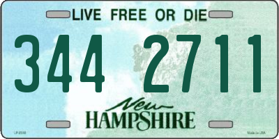 NH license plate 3442711