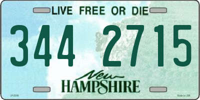 NH license plate 3442715