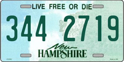 NH license plate 3442719