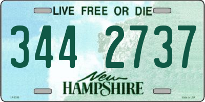 NH license plate 3442737