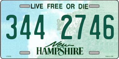 NH license plate 3442746