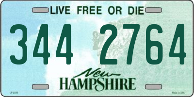 NH license plate 3442764
