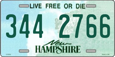 NH license plate 3442766
