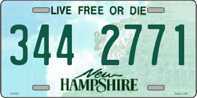 NH license plate 3442771