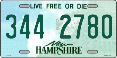 NH license plate 3442780