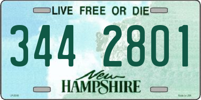 NH license plate 3442801