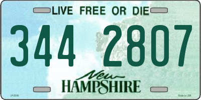 NH license plate 3442807