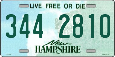 NH license plate 3442810