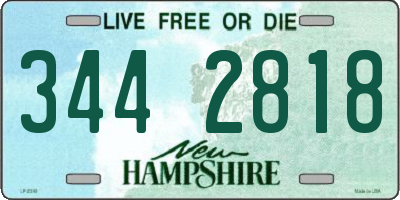 NH license plate 3442818