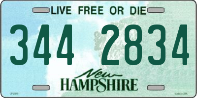 NH license plate 3442834