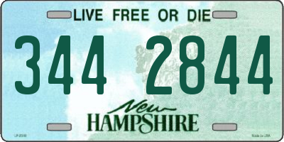 NH license plate 3442844