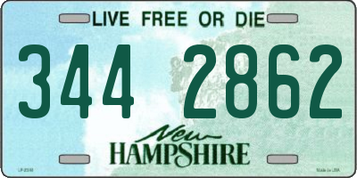 NH license plate 3442862