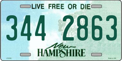 NH license plate 3442863