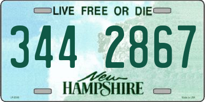 NH license plate 3442867