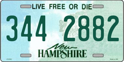 NH license plate 3442882