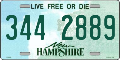 NH license plate 3442889