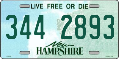 NH license plate 3442893