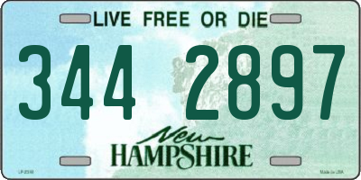NH license plate 3442897
