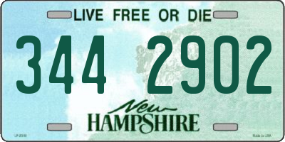 NH license plate 3442902