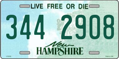 NH license plate 3442908