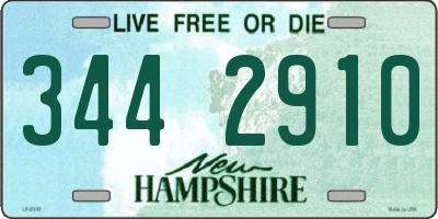 NH license plate 3442910
