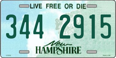 NH license plate 3442915