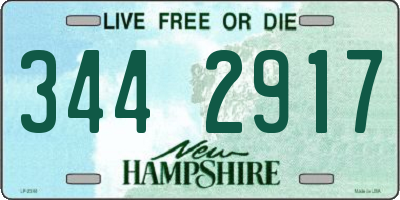 NH license plate 3442917