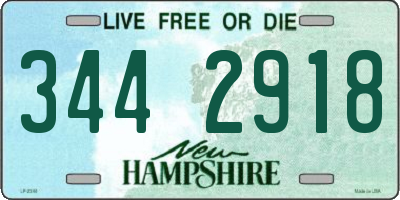 NH license plate 3442918