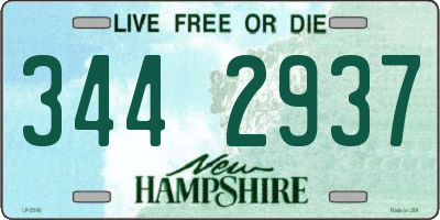 NH license plate 3442937