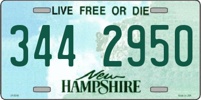 NH license plate 3442950
