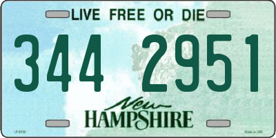 NH license plate 3442951