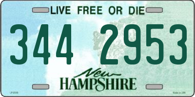 NH license plate 3442953