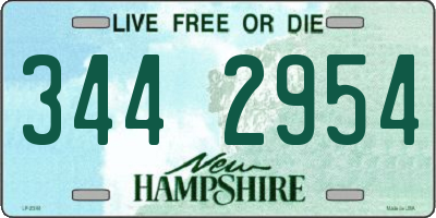 NH license plate 3442954