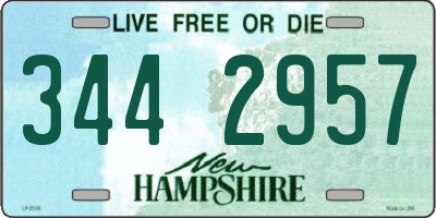 NH license plate 3442957