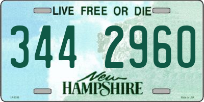 NH license plate 3442960