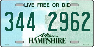 NH license plate 3442962