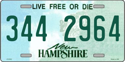 NH license plate 3442964