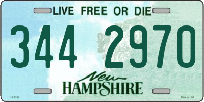 NH license plate 3442970