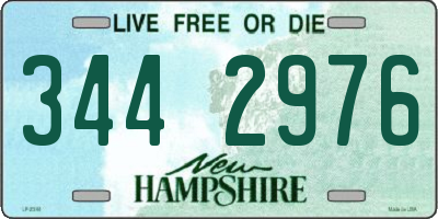 NH license plate 3442976