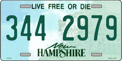 NH license plate 3442979