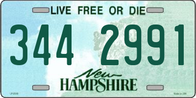 NH license plate 3442991