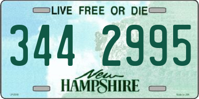 NH license plate 3442995