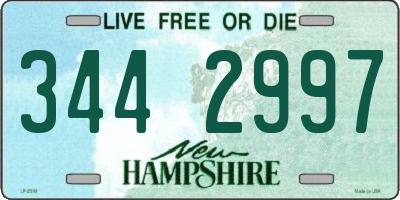 NH license plate 3442997