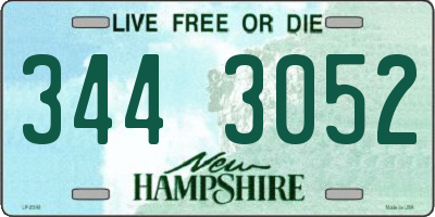 NH license plate 3443052